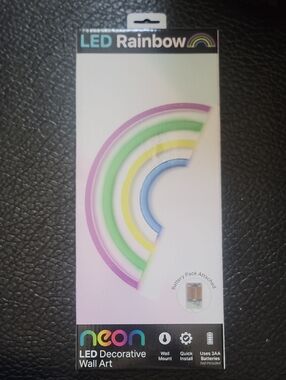 Neon LED Rainbow Battery Operated Decorative Wall Art